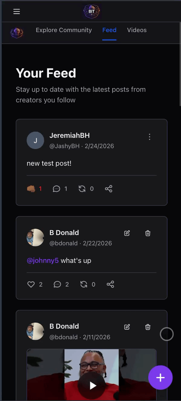 Feed screen recording